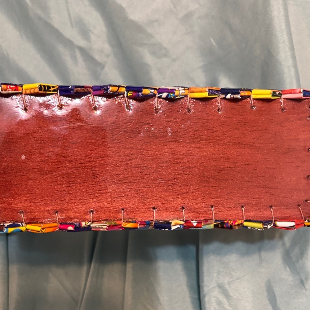 vintage handmade candy wrapper purse Multicolor Zipper Retro Cute Summer Spring - Picture 3 of 8